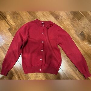 Kids Red Cardigan Sweater